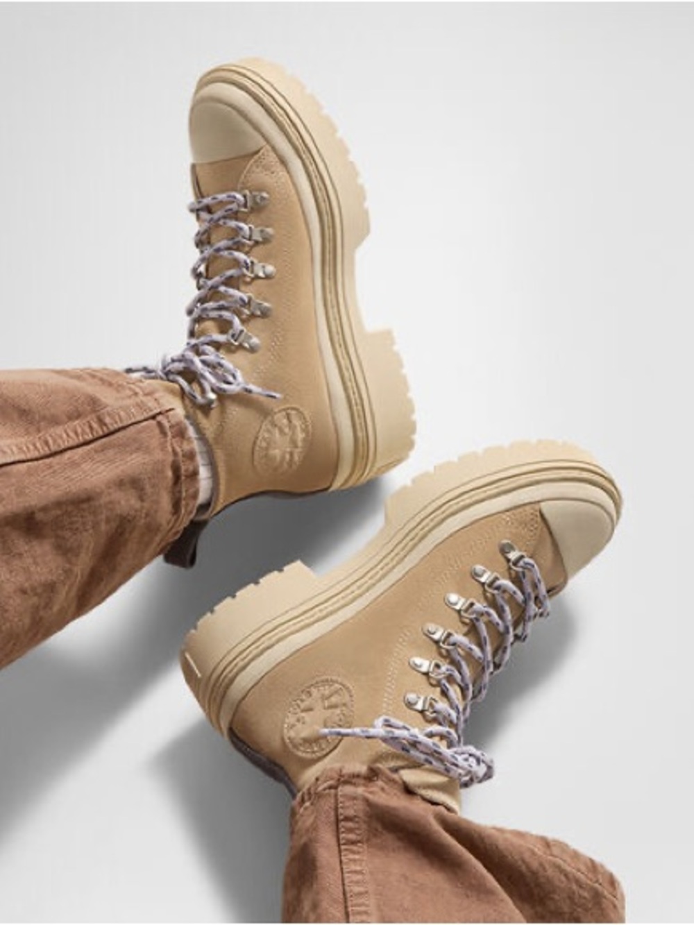 NWT Converse Chuck Taylor Lugged 2.0 Counter Climate Suede Boots Tan Sz 10